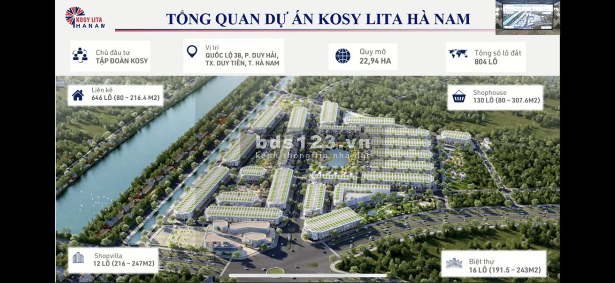Chính thức mở bán Kosy Lita Hà nam, giá tốt đầu tư sinh lời cao