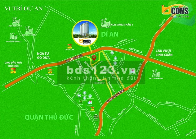 Bán căn hộ Bcons Polygon căn duy nhất view Sông Sài Gòn, chỉ thanh toán 20%