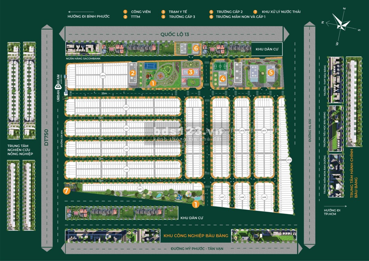 Đất nền đô thị diện tích sử dụng 80m2-100m2 sổ sẳn từng lô