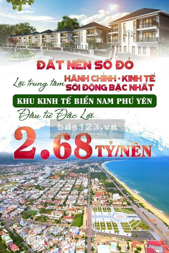Đất nền sổ đỏ ven biển kề tp Tuy Hoà-Đặc khu KT biển Nam Phú Yên