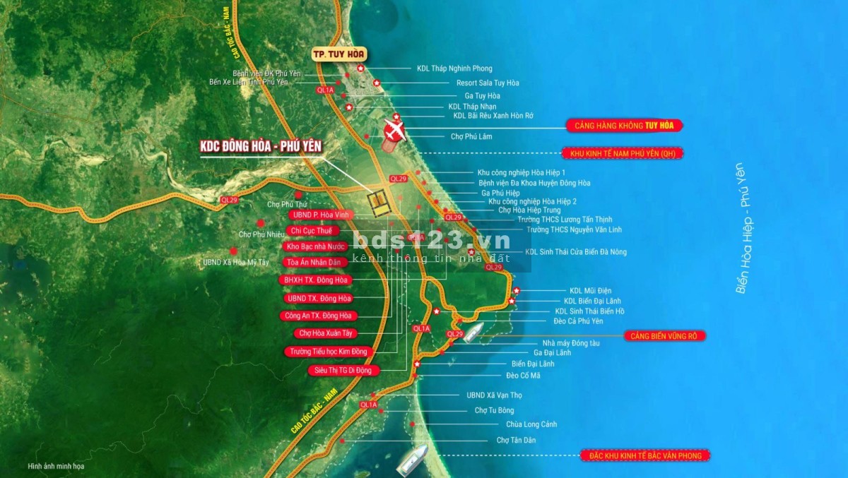 Bán đất nên SỔ ĐỎ KDC Đông Hòa, Khu kinh tế Nam Phú Yên