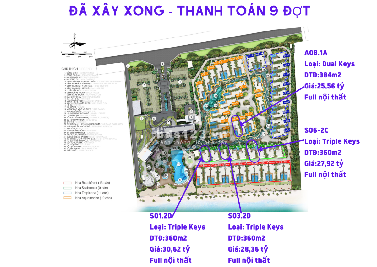 Biệt thự biển Angsana Hồ Tràm, nhận nhà ngay, thanh toán giãn, ĐV vận hành top 1 Châu Á Banyan Tree