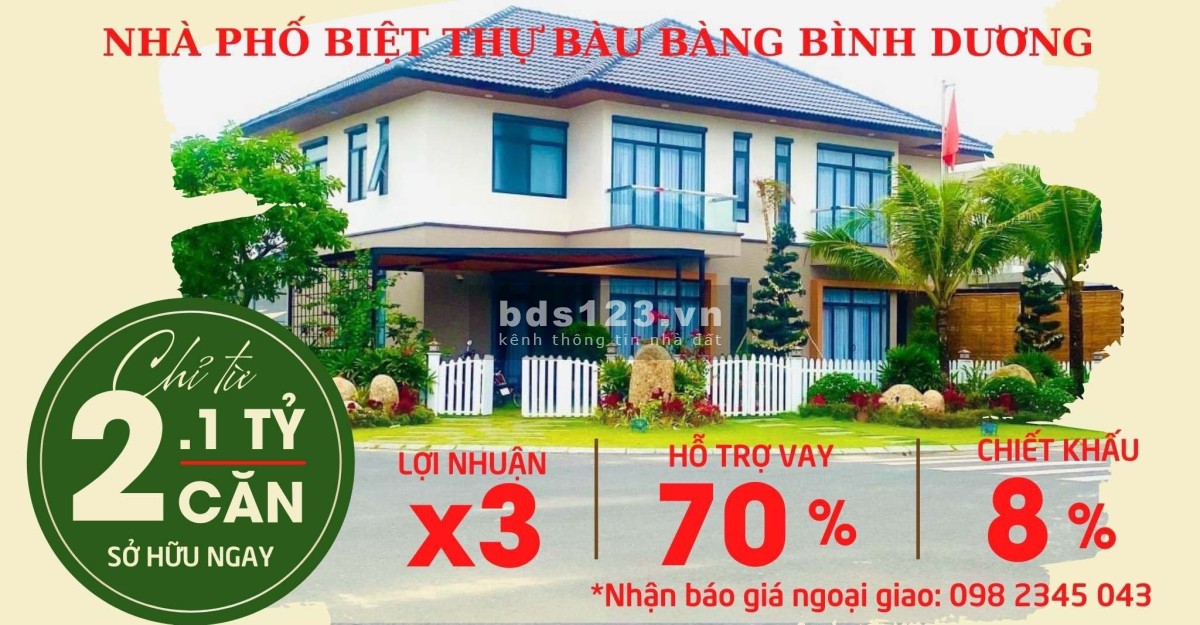 Kẹt tiền bán gấp nhà Phố sân Vườn Bình Dương đang xây dựng - SHR - Trả trước 400tr