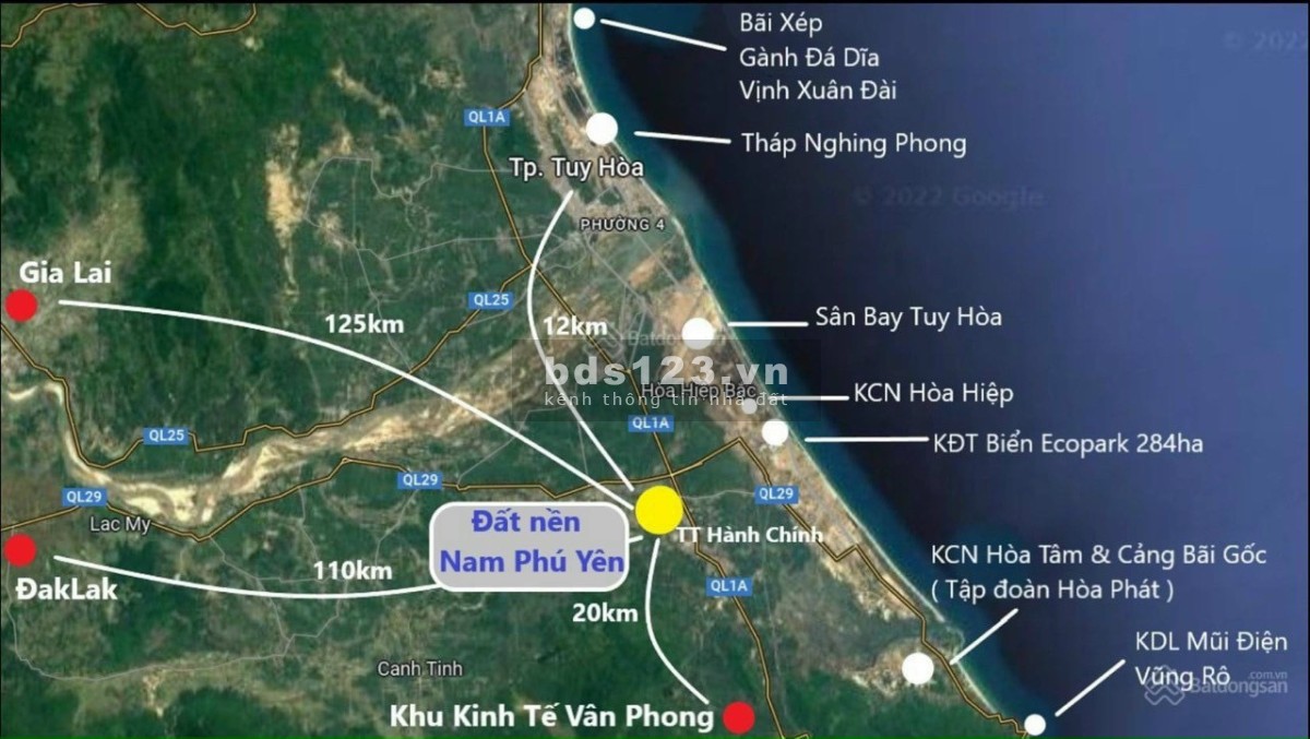 Hé lộ siêu phẩm. Đất nền sổ đỏ khu kinh tế Nam Phú Yên, giáp sân bay Tuy Hoà