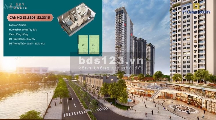 Bán căn hộ Studio tòa S3 Sky Oasis mặt sau tầng 3x giá: 1,0x tỷ bao phí. Mời liên hệ: 0867966695