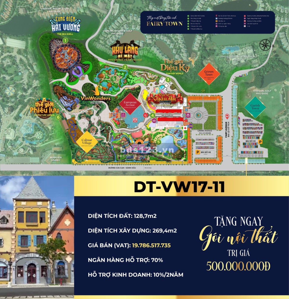 Chuyển nhượng căn Shop siêu VIP phân khu Fairy Town Phú Quốc hỗ trợ vay