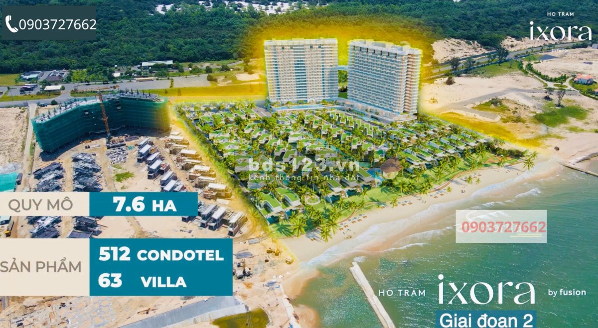 Hot! Bán căn hộ biển giá 2.7 tỷ view biển liền kề sân Golf và Casino Hồ Tràm, chỉ TT 15% năm 2022