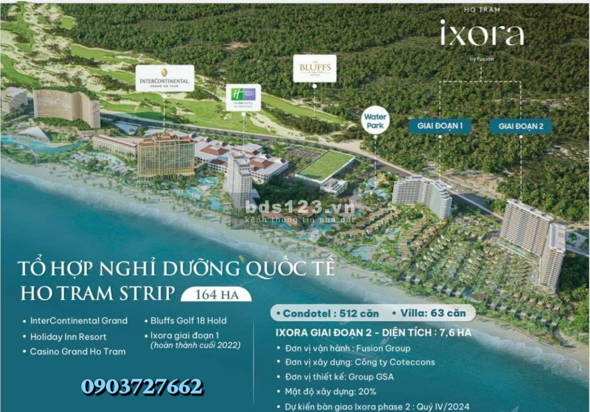Hot! Bán căn hộ biển giá 2.7 tỷ view biển liền kề sân Golf và Casino Hồ Tràm, chỉ TT 15% năm 2022