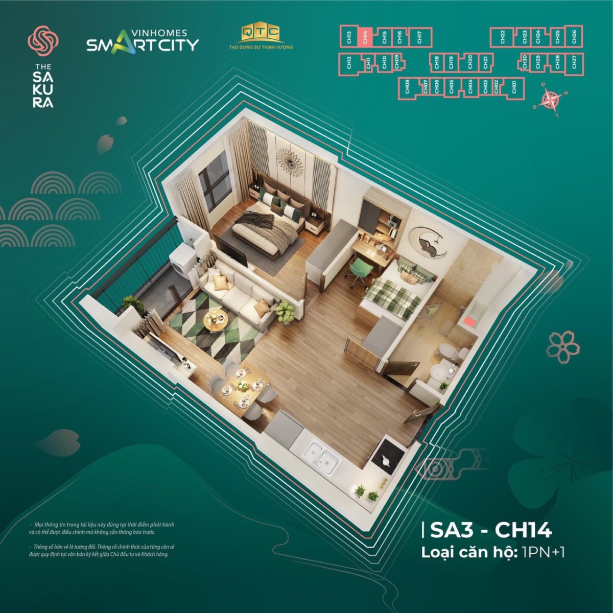 Căn hộ Vinhomes Smart City, giá tốt, khu dân trí cao, tiện ích đầy đủ