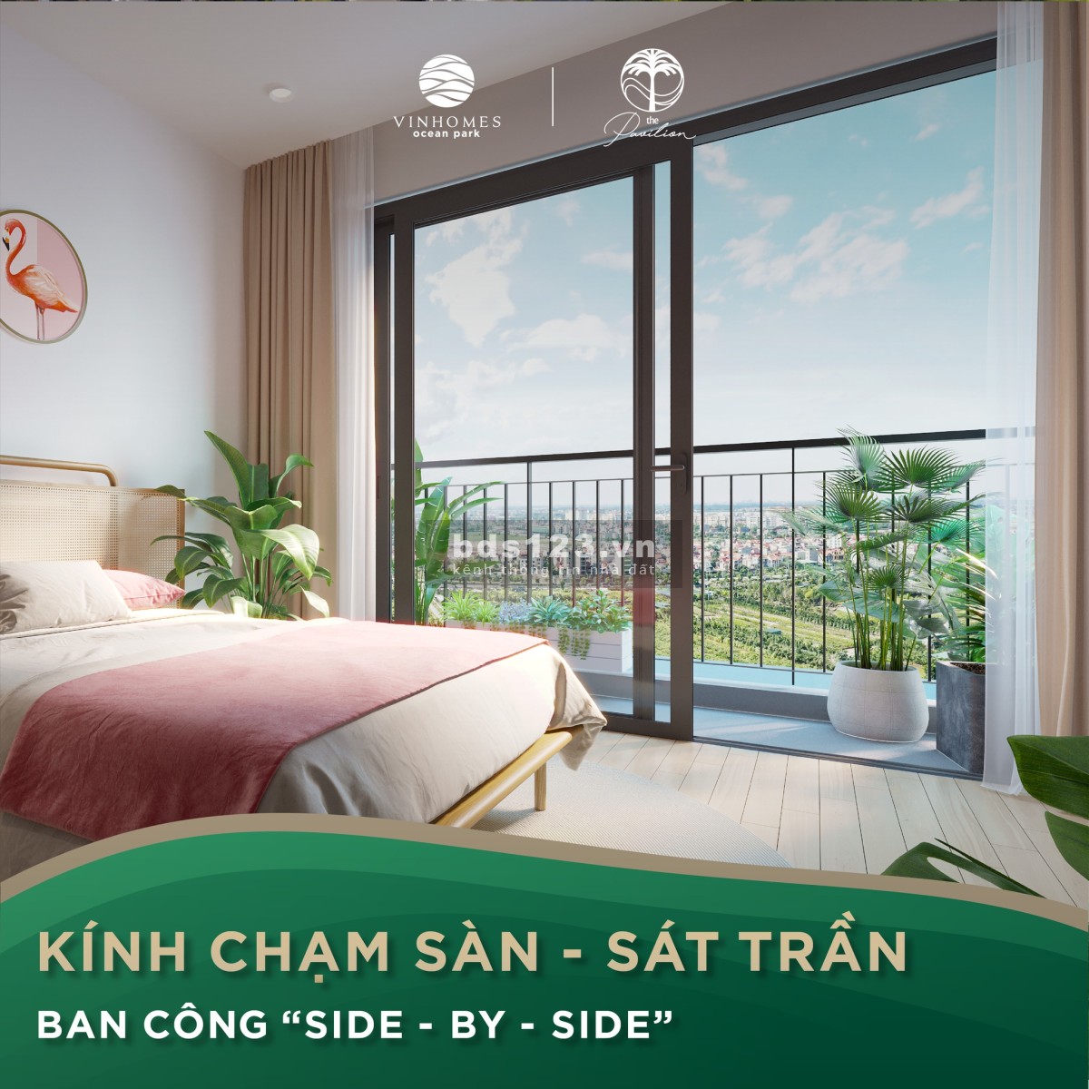 Độc quyền căn 2 ngủ 2WC tòa P2 view vườn thực vật - giá rẻ nhất tại Ocean Park