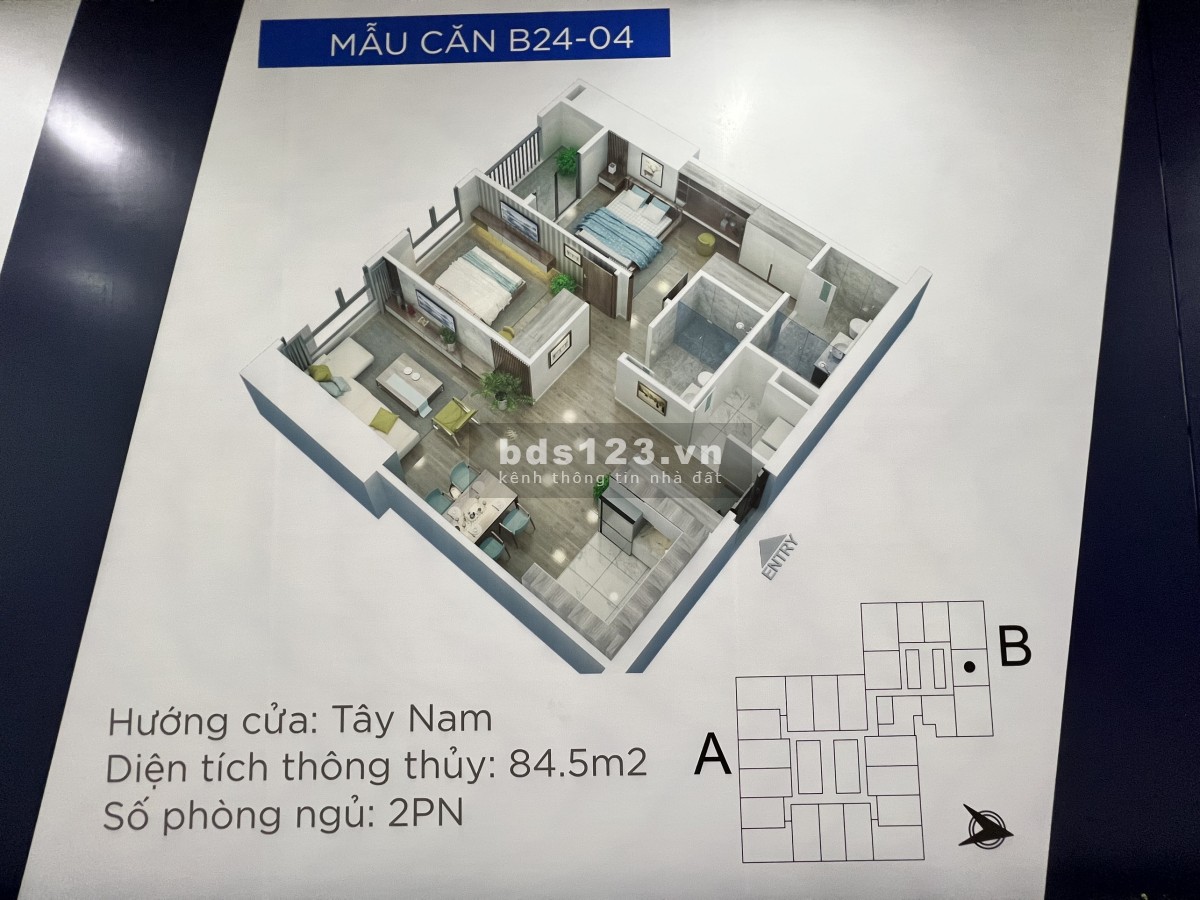 Chính chủ bán căn chung cư hoa hậu 85m2 tại BID RESIDENCE
