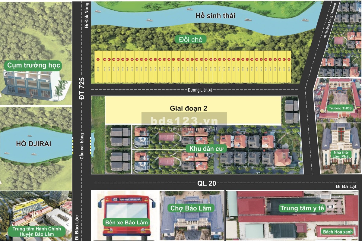 Bán đất nền xã Lộc Ngãi. Bảo Lâm Với diện tích 200m2, sổ hồng riêng, công chứng ngay