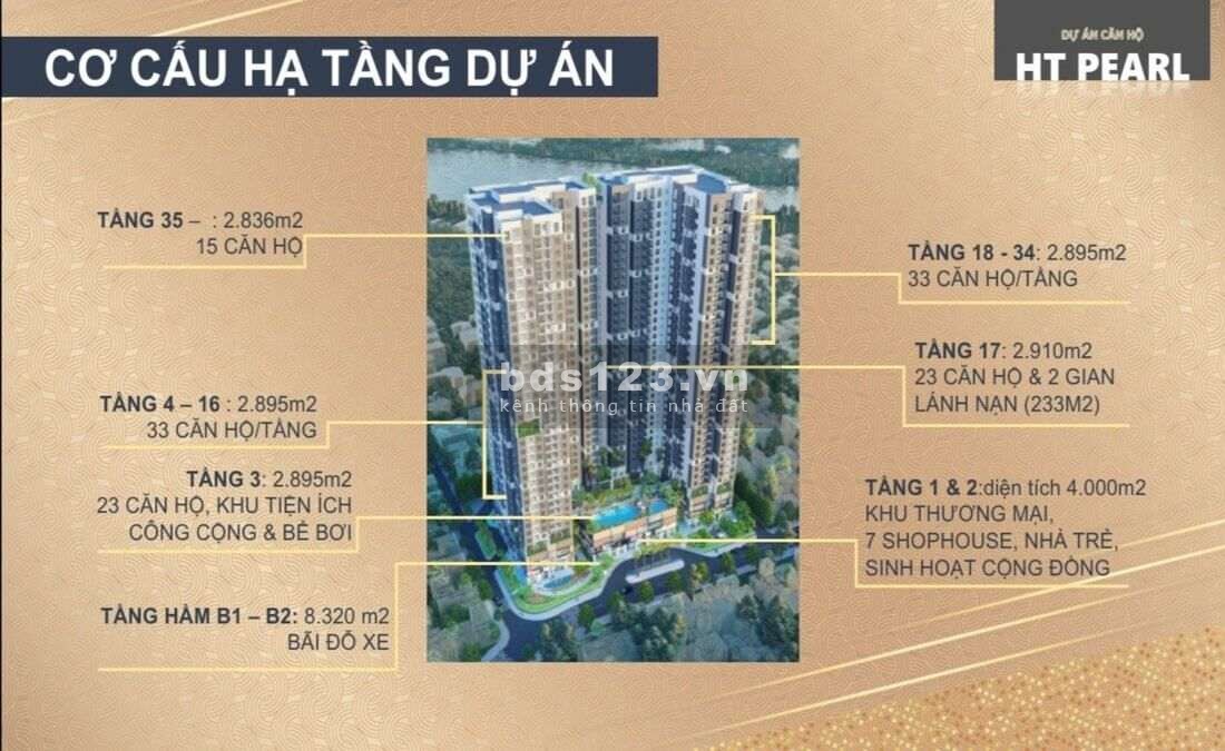 Mở bán căn hộ HT Pearl mang đậm phong cách Nhật Bản, nằm tại vị trí vàng trong khu vực.