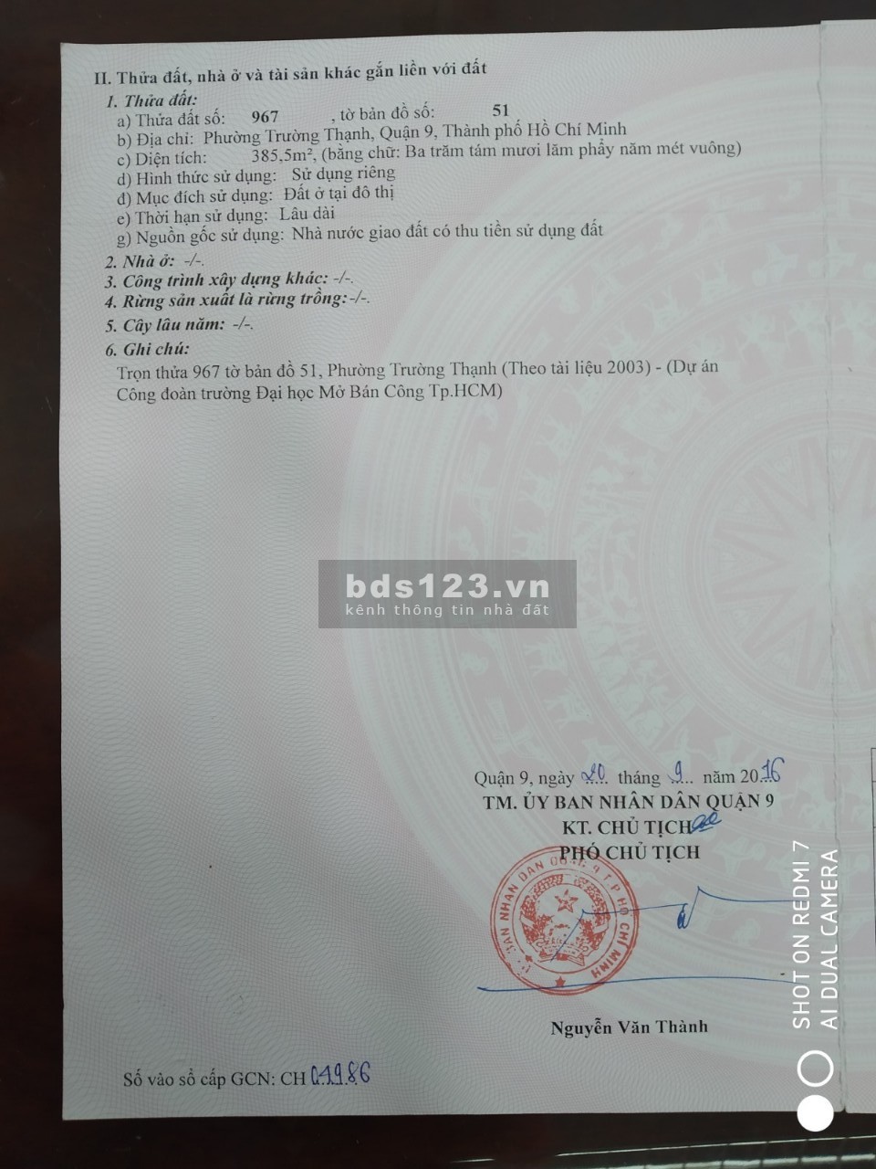 Cần bán lô đất xây biệt thự DT 386m2, Giá chỉ 31 triệu/m2 LH 0916393960
