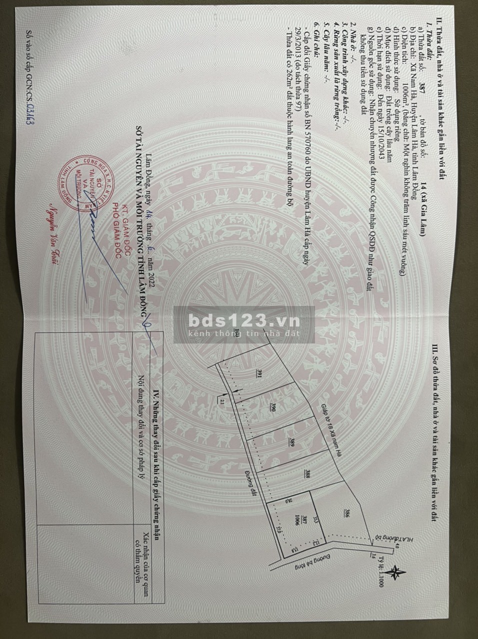 Mở bán 5 nền nghĩ dưỡng ven thành phố Đà Lạt diện tích 1000m2 giá đầu tư