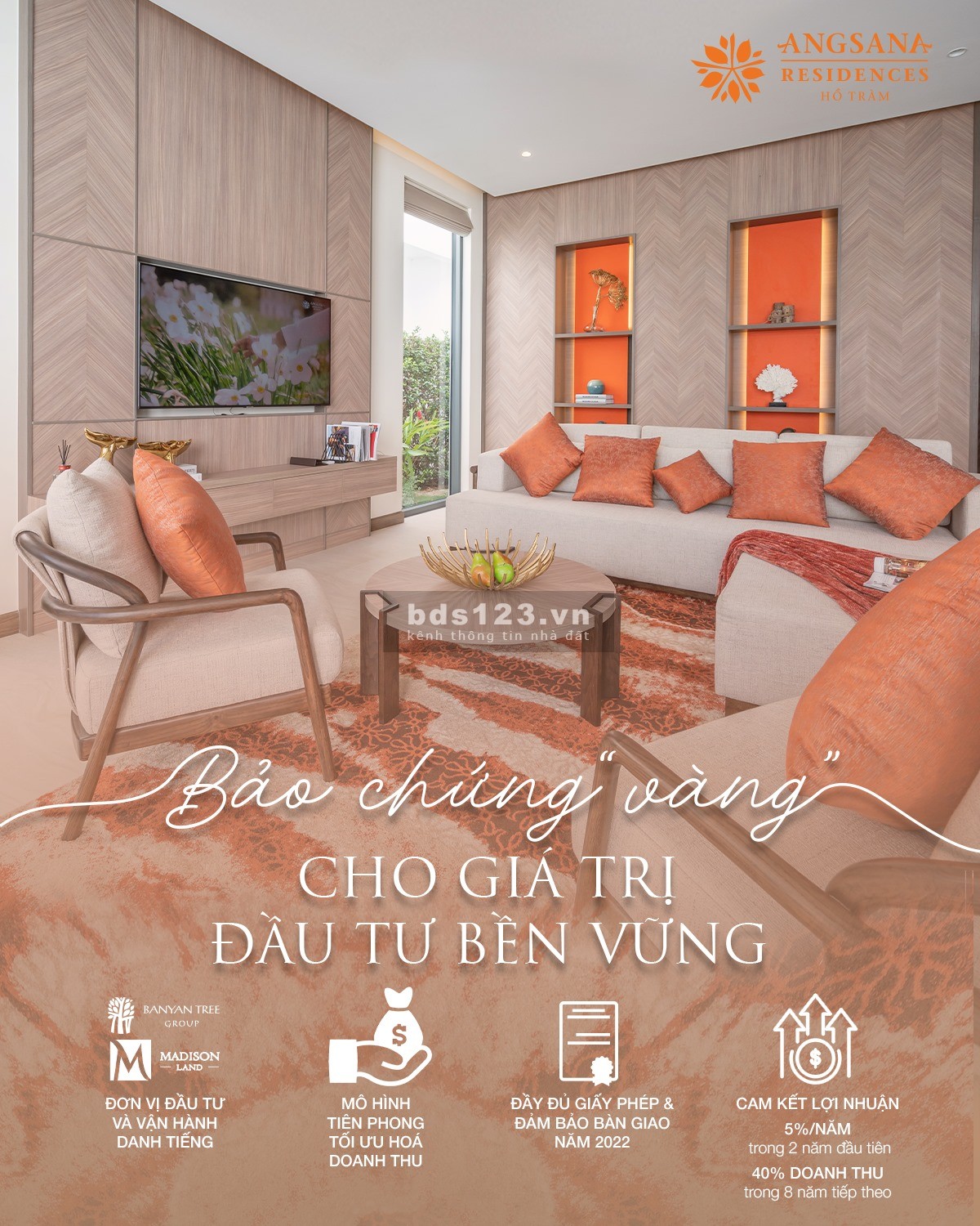 Bán biệt thự biển Angsana Hồ Tràm 3pn, căn góc bàn giao năm 2022 được trao đổi kỳ nghỉ Quốc tế