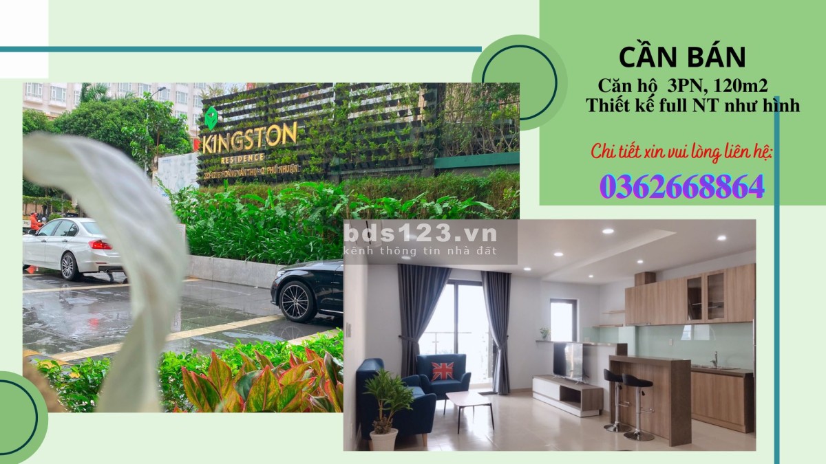 Căn diện tích 120m2 Kingston Residence, full nội thất cần bán 9 tỷ