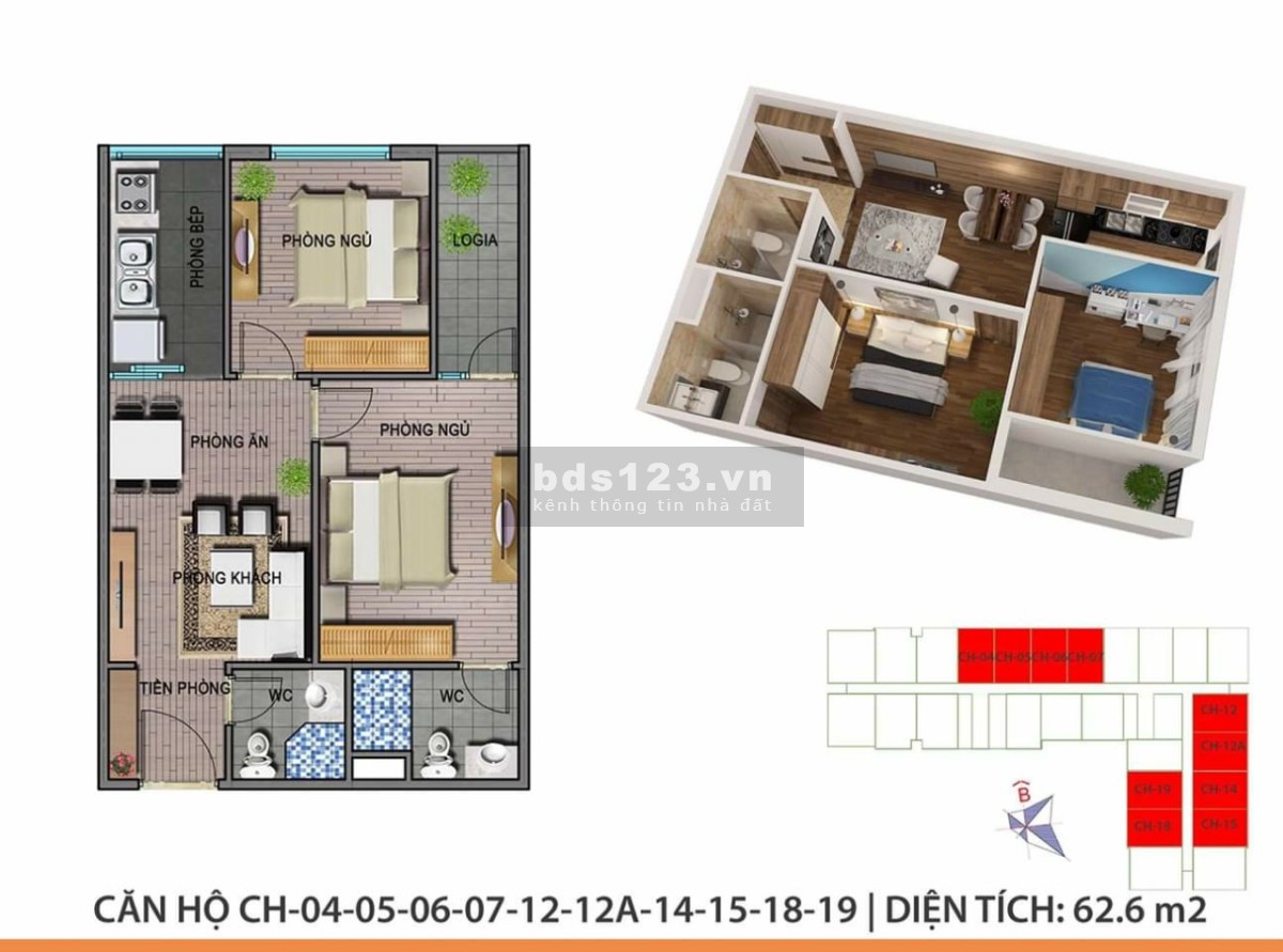 Bán căn hộ 1PN chung cư Ecohome 3 - Bắc Từ Liêm, đồ cơ bản, giá 1.350 tỷ