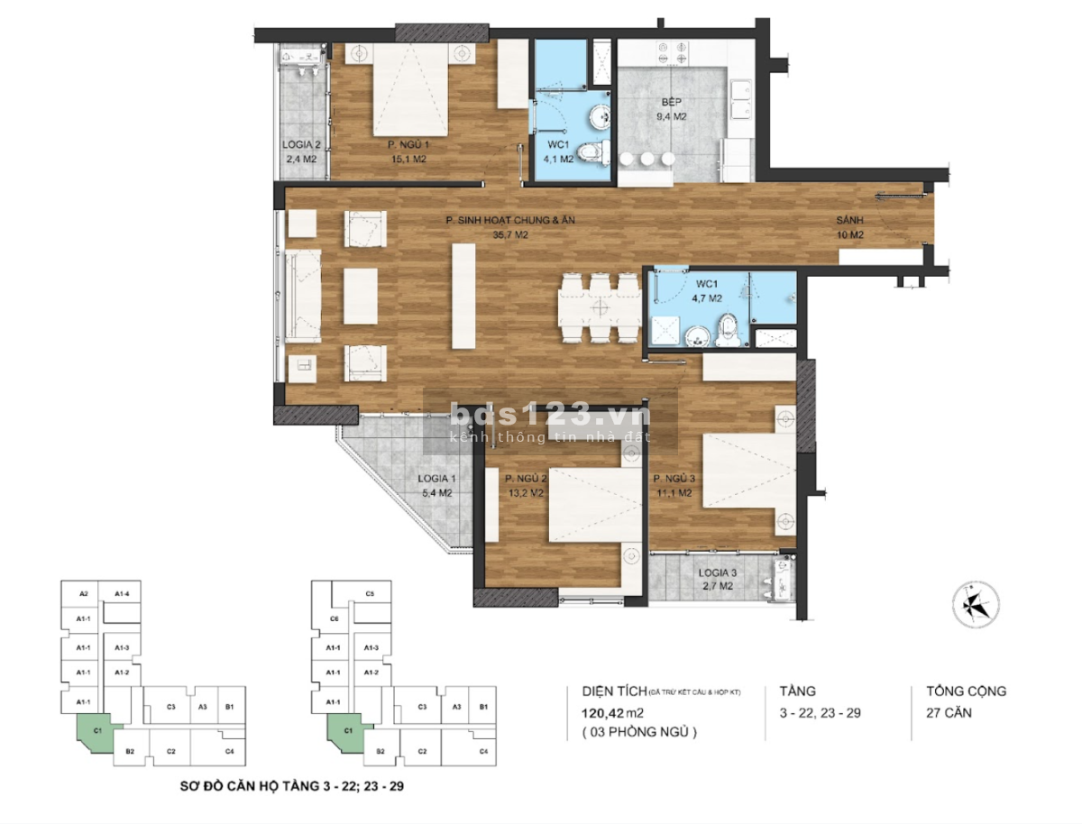 PARK HOME nâng cấp và ổn định căn hộ thỏa mãn nhu cầu 3N, dt 120m2, ở trung tâm Cầu Giấy, 6 tỷ4