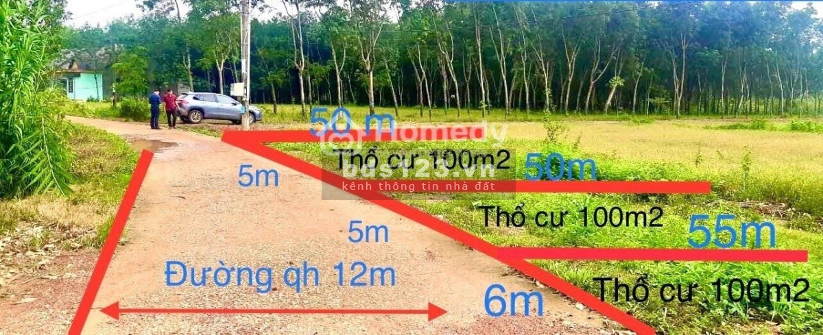 Đất ngay vành đai KCN BECAMEX ĐỒNG PHÚSổ vừa về 9 lô sát tuyến số 04, KCN BCM 6300ha