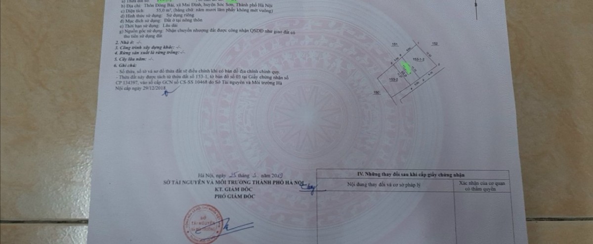 Bán đất Mai Đình, Sóc Sơn, Hà Nội. giá chỉ 880 triệu khu an ninh, pháp lý chuẩn