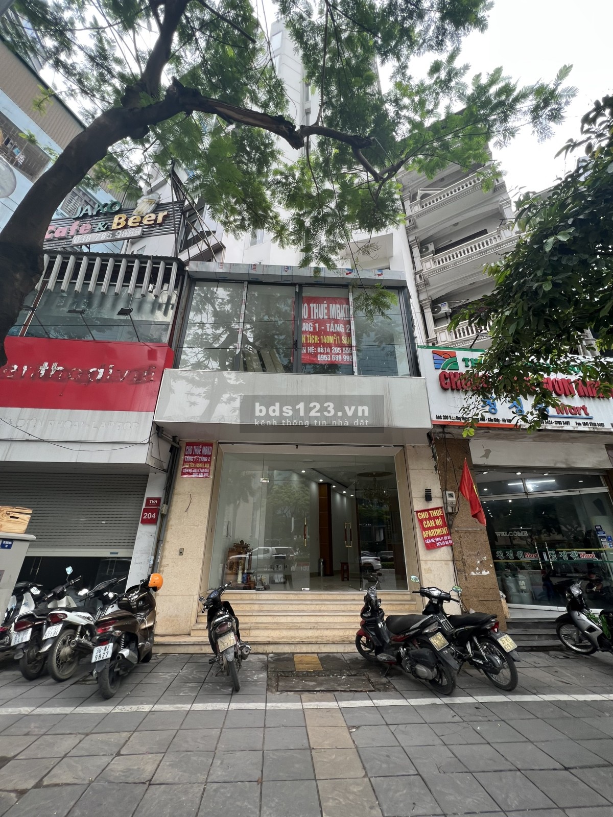Cho thuê MBKD tại 202 Trần Duy Hưng đối diện tòa Charmvit Tower
