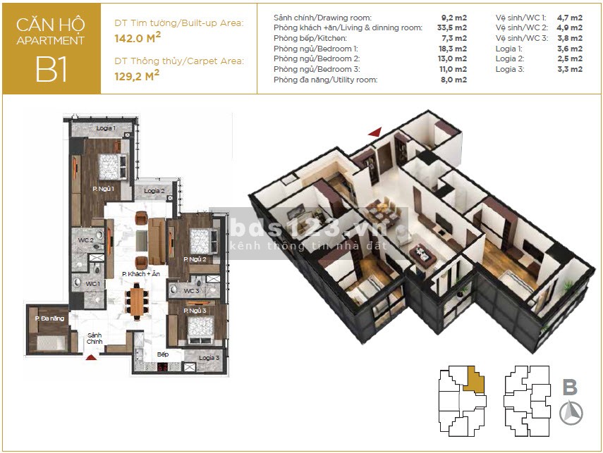 Căn 3N Sunshine Center, chỉ từ 42tr/m2, full NT nhập khẩu, LS 0%, ưu đãi lên tới 600 triệu - ở ngay