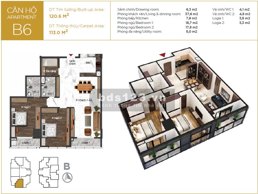 Căn 3N Sunshine Center, chỉ từ 42tr/m2, full NT nhập khẩu, LS 0%, ưu đãi lên tới 600 triệu - ở ngay