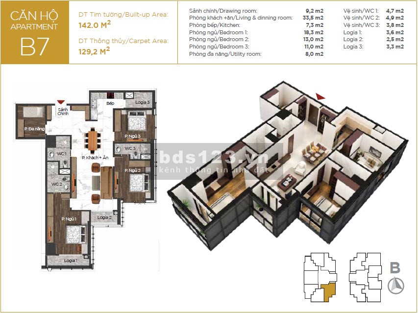 Căn 3N Sunshine Center, chỉ từ 42tr/m2, full NT nhập khẩu, LS 0%, ưu đãi lên tới 600 triệu - ở ngay