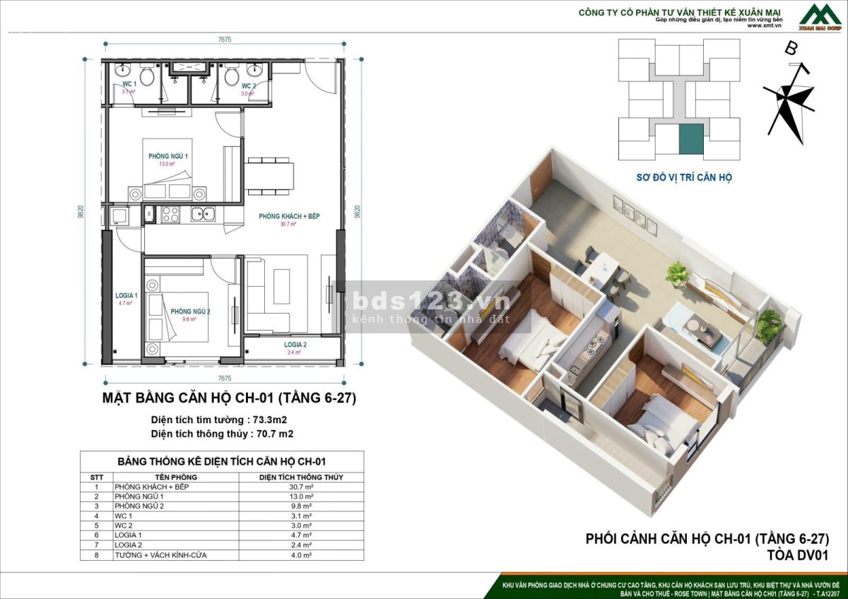 Mở bán tòa DV01 cao cấp nhất dự án Rose Town, giá bán từ 34tr/m2. Chiết khấu 5%, trả góp LS 0%