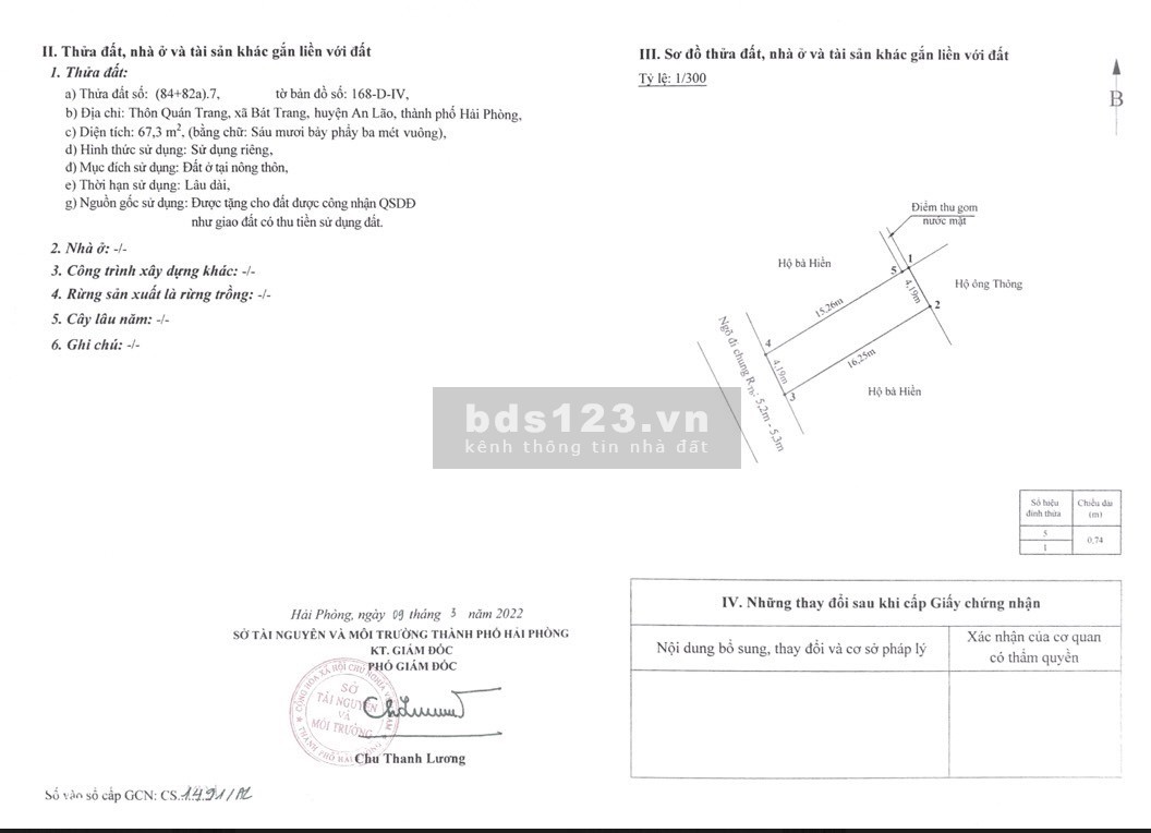 Cần bán ngay lô đát giáp khu công nghiệp Tràng Duệ 3 giá đầu tư