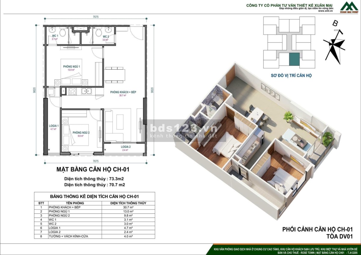 Quỹ căn đẹp tòa DV01 Rose Town, Chiết khấu và quà tặng 150 triệu - trả góp 0% - nội thất cao cấp