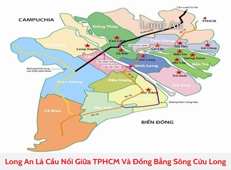 Long An là cầu nối giữa TPHCM và Đồng bằng sông Cửu Long
