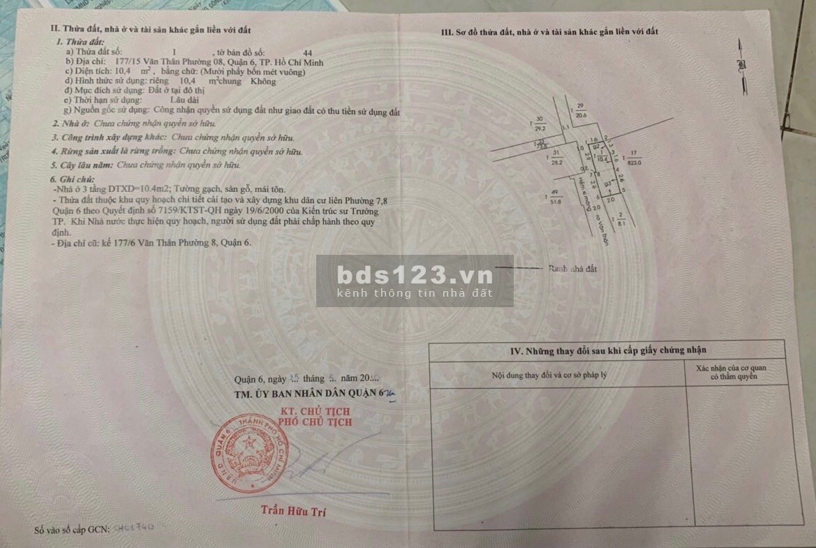 Cần bán nhà ở ngay trung tâm sầm uất của Quận 6 giá rẻ khu dân cư đông đúc