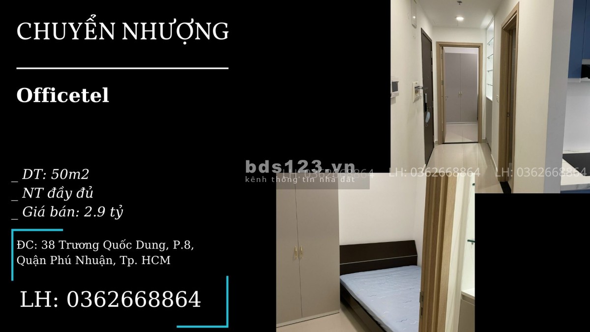 Bán căn hộ Officetel 2PN officetel Newton Residence lh 0362668864
