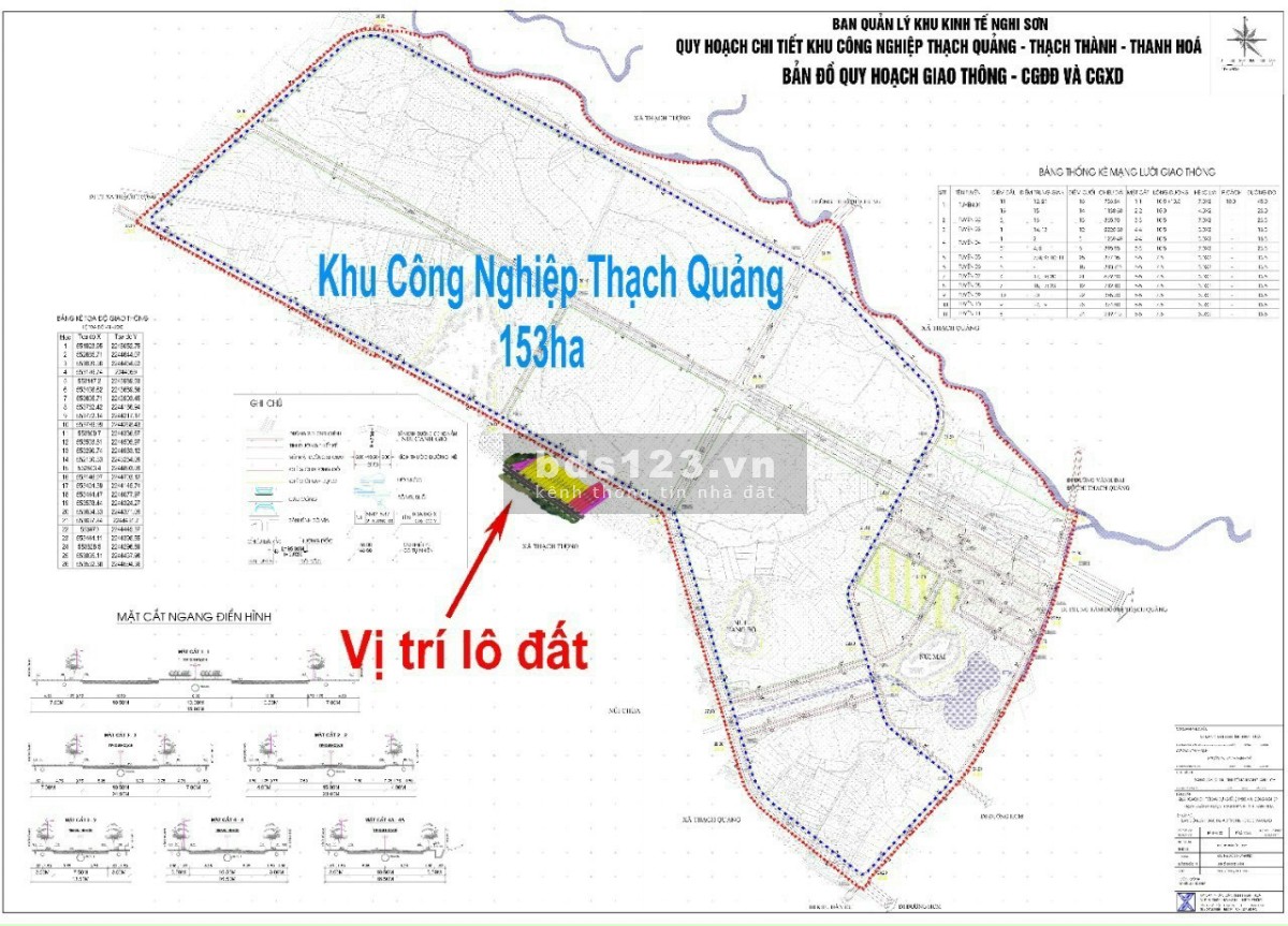 Bán 20 lô đất nền Đẹp Đối diện KCN Thạch Quảng, Thạch Thành Thanh Hoá
