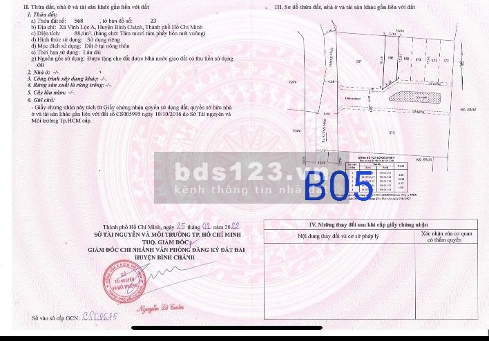 Bán sĩ 7 lô đất ngay chợ Thới Hoà Vĩnh Lộc A, Bình Chánh, liên hệ 0909406397