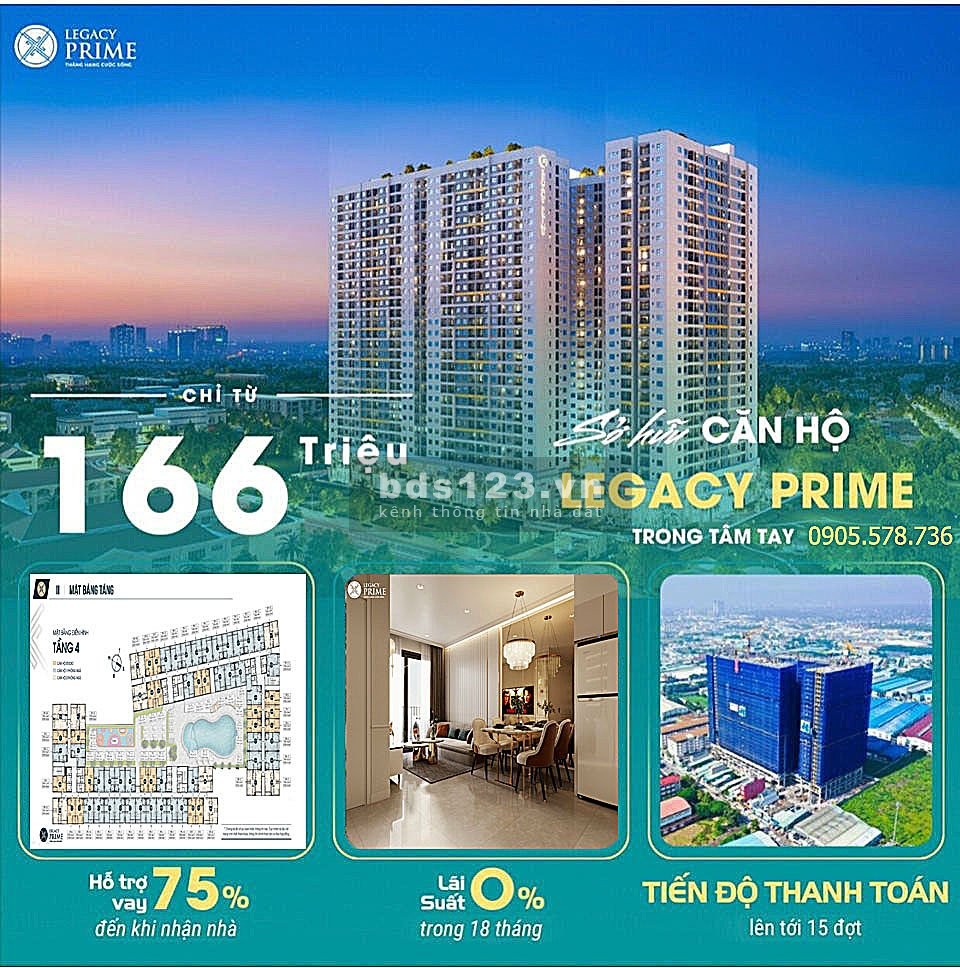 Legacy Prime hiện đại sang trọng căn hộ sở hữu lâu dài chiết khấu cao