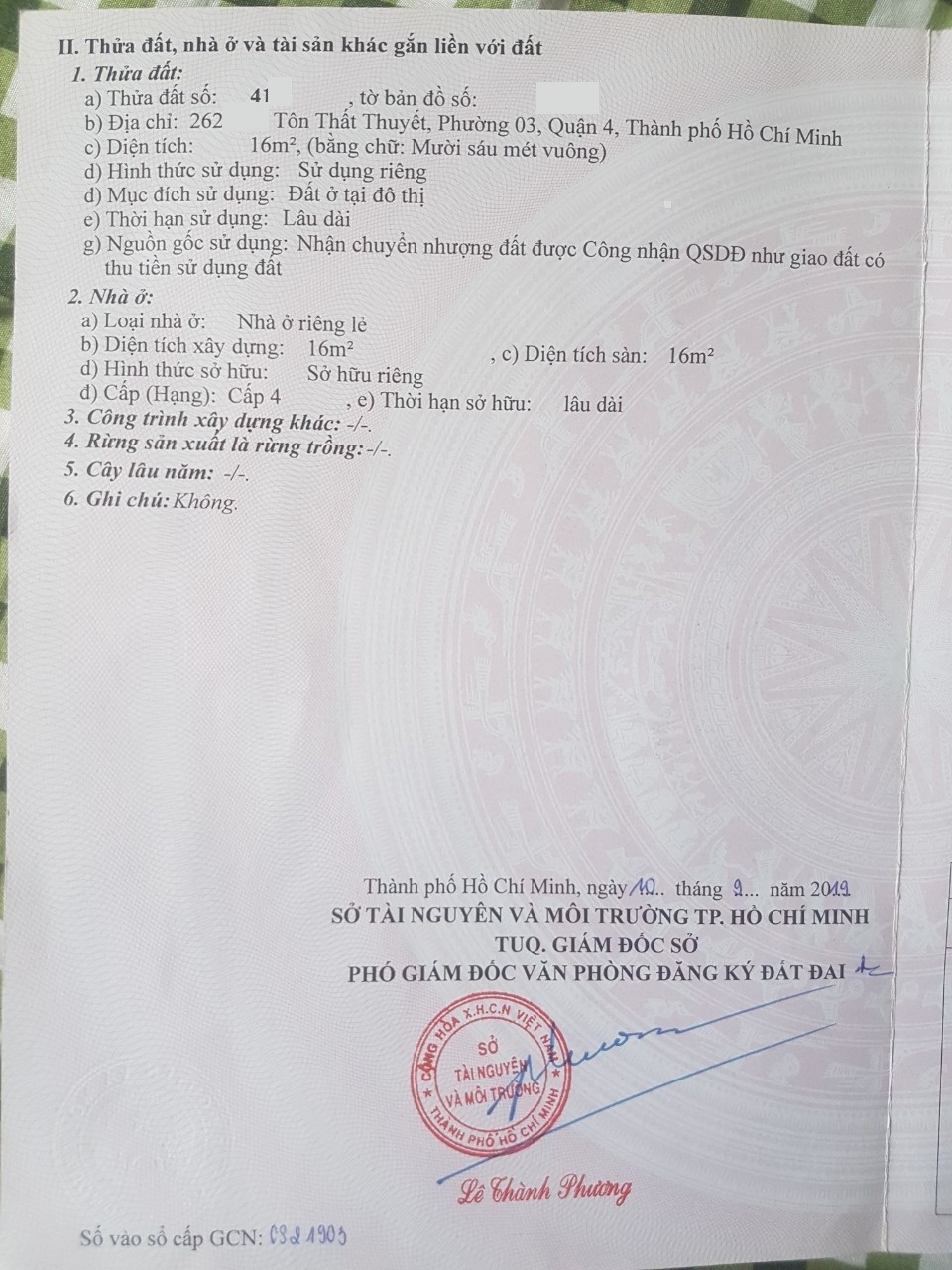 Bán nhà phố hẻm Tôn Thất Thuyết Q4, giá 2.9 tỷ (còn TL), 1 trệt 2 lầu, tdt: 52m2
