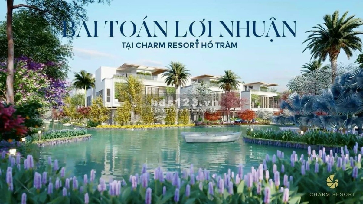 Căn hộ du lịch nghỉ dưỡng Charm Resoort Hồ Tràm giá 2,8 tỷ dt 38m2 view biển dài 3km