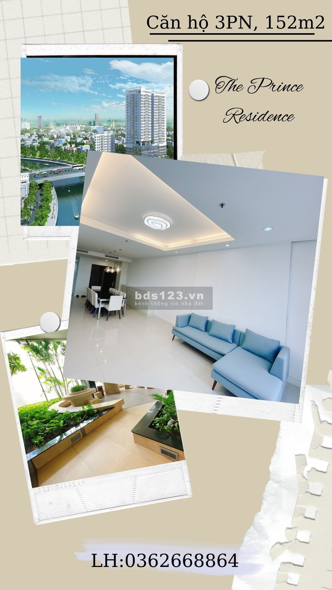 Căn 152m2 có sổ, Full NT-The Prince Phú Nhuận, cần bán 1x tỷ