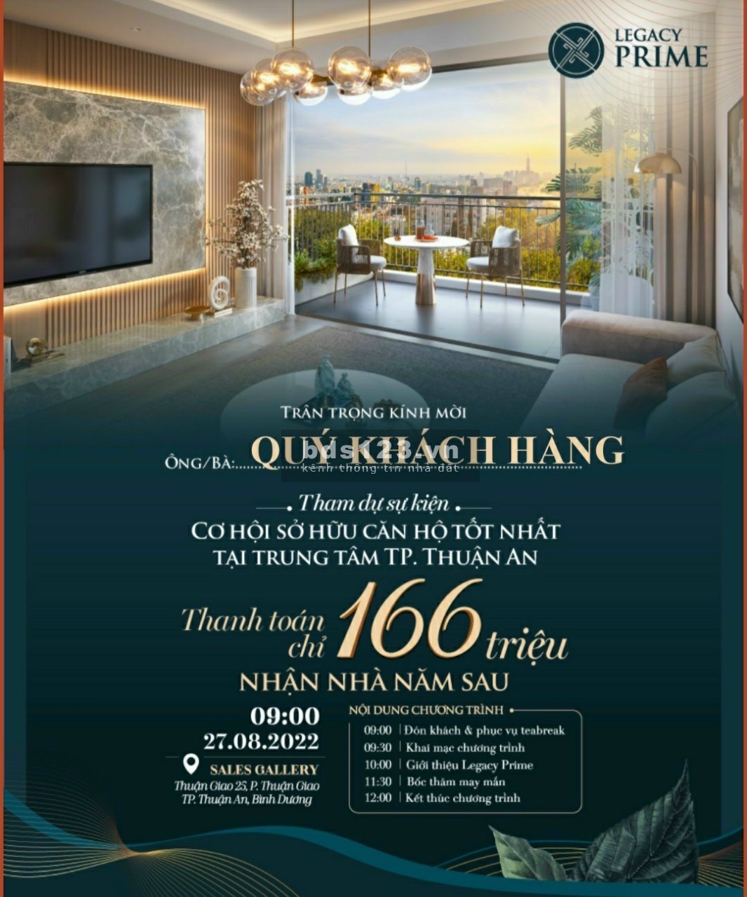 Bán căn hộ giá rẻ Legacy Prime tại Thuận An, Bình Dương giá tốt đầu tư