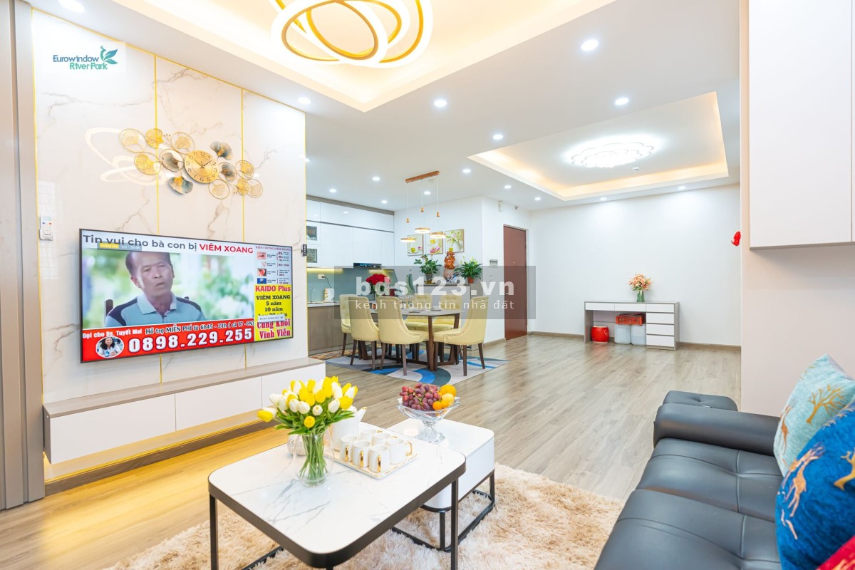 Căn hộ 3PN Eurowindow River Park giá tốt nhất Hà Nội, cách trung tâm chỉ 15p di chuyển
