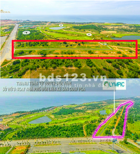 Nhà Phố Liền Kề 5,5x20 giá 6 tỷ 5 View Sân Golf PGA NovaWorld Phan Thiết
