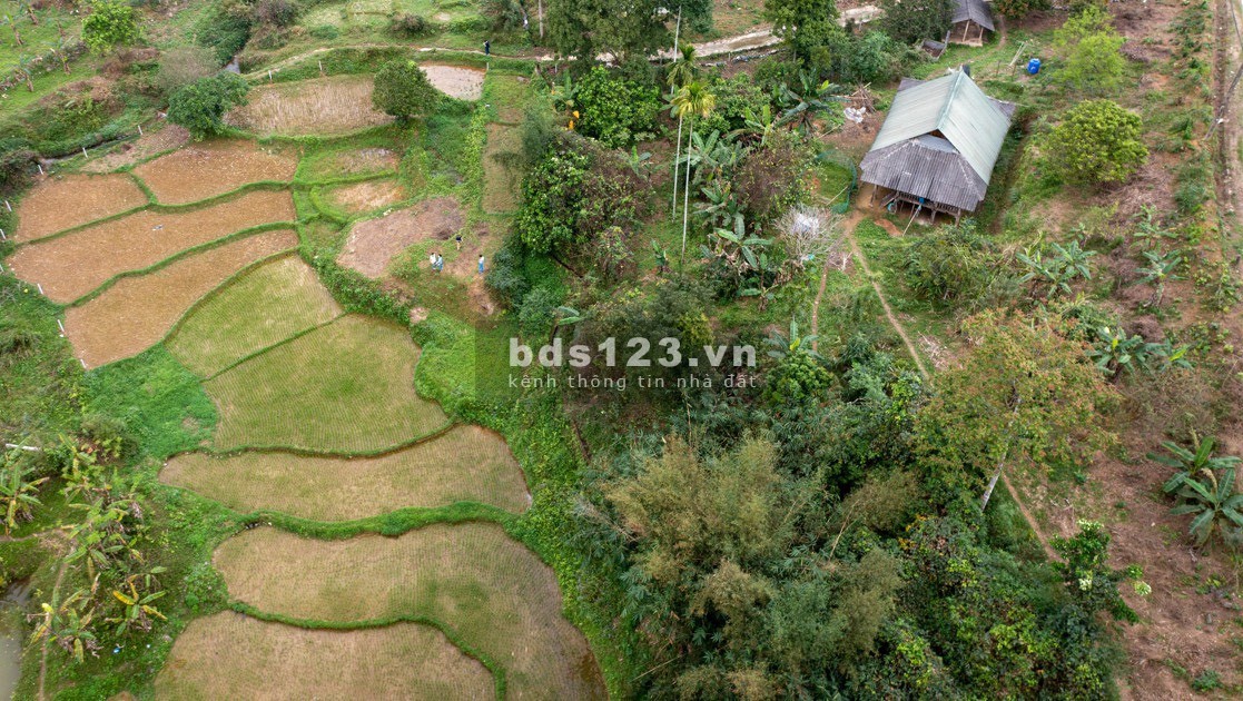 Bán đất xom Cang TP Hoà Bình 2900m view ruộng bậc thang, bám suối mặt tiền 90m