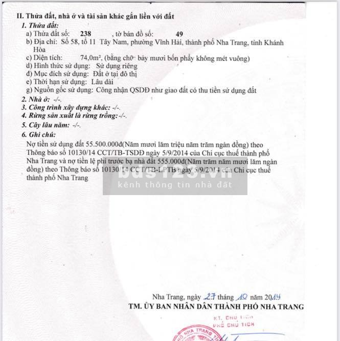 Bán lô đất góc 170/2 Dương Vân Nga, Vĩnh Hải cách 20 phút đi bộ ra biển
