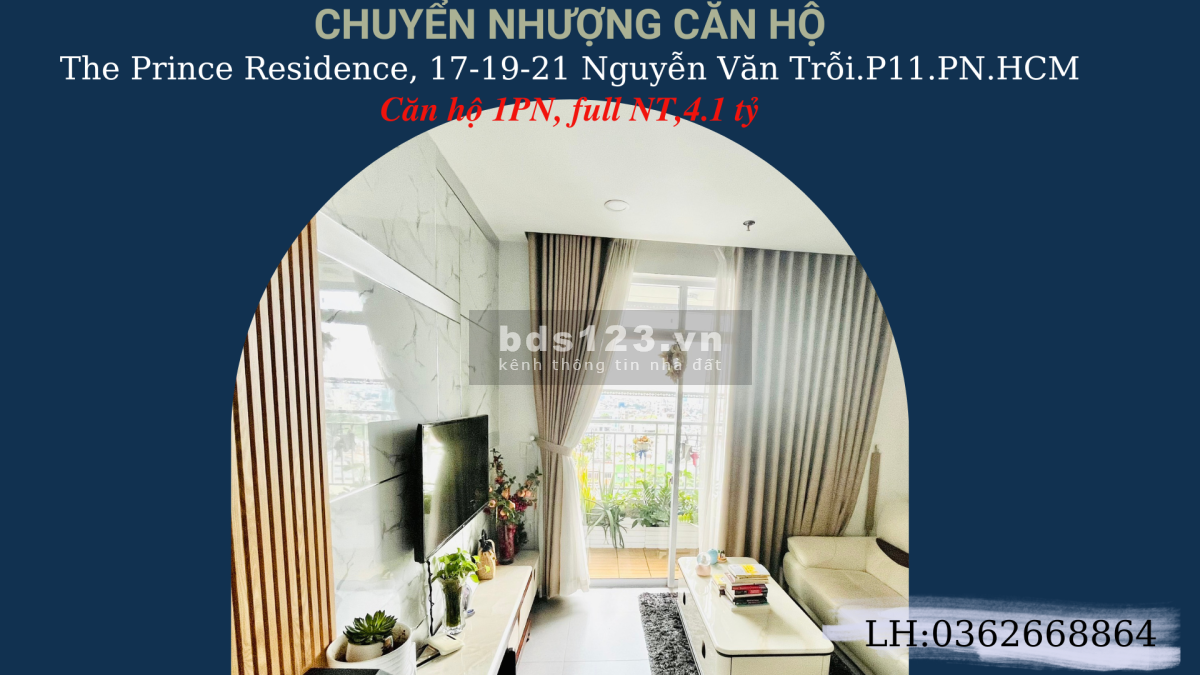Cần bán gấp căn hộ chung cư The Prince, Phú Nhuận, 50m2, 1PN, Giá: 4.150 tỷ. LH 0362668864