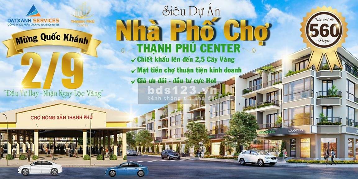 Tặng ngay 2 cây vang cho 10 khách đầu tiên sở hữu đất nền tại Thạnh Phú center