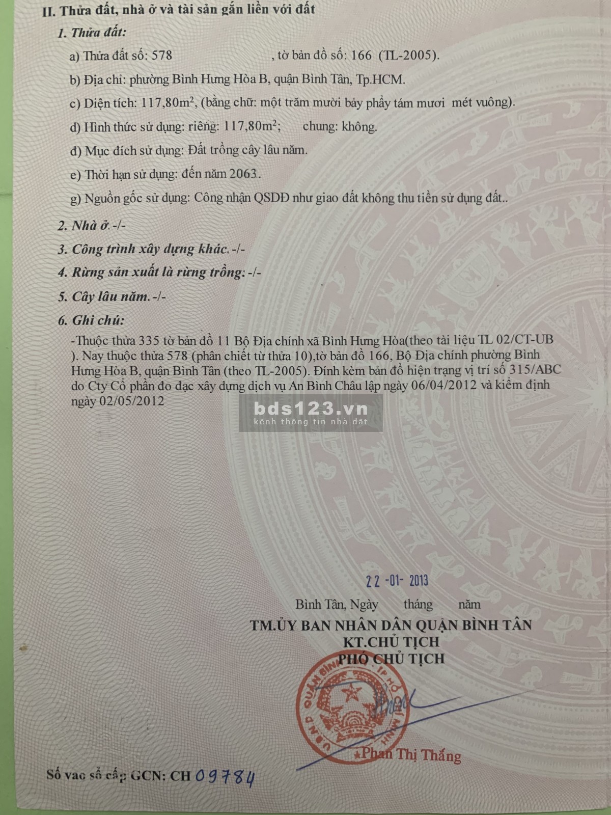 Bán đất chính chủ sổ hồng riêng liên khu 5-6 Quận Bình Tân