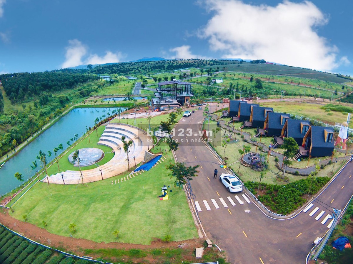 Đất biệt thự nghỉ dưỡng Bảo Lộc, view hồ đồi chè Tâm Châu, dt 500m2, thổ cư, shr
